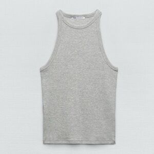 Zara Ribbed Halter Top